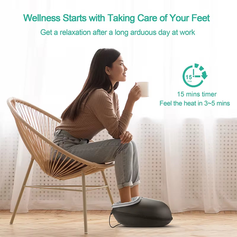 Revitalize Your Feet with the Electric Shiatsu Foot Massager – Deep Kneading Heat Therapy for Ultimate Relaxation and Pain Relief