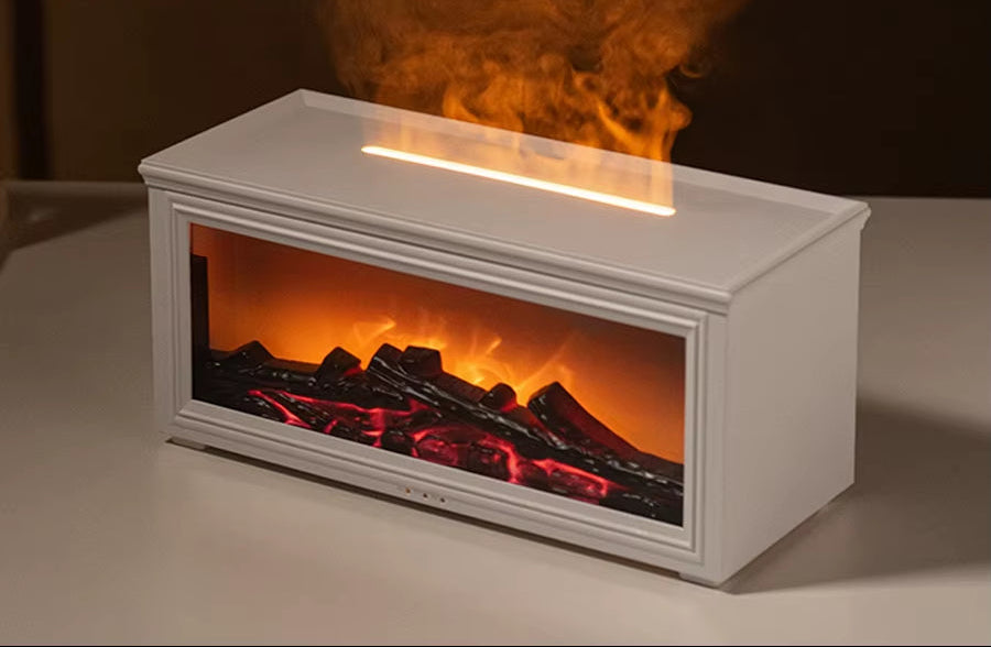 Fireplace Flame Aroma Diffuser Humidifier with Remote Control