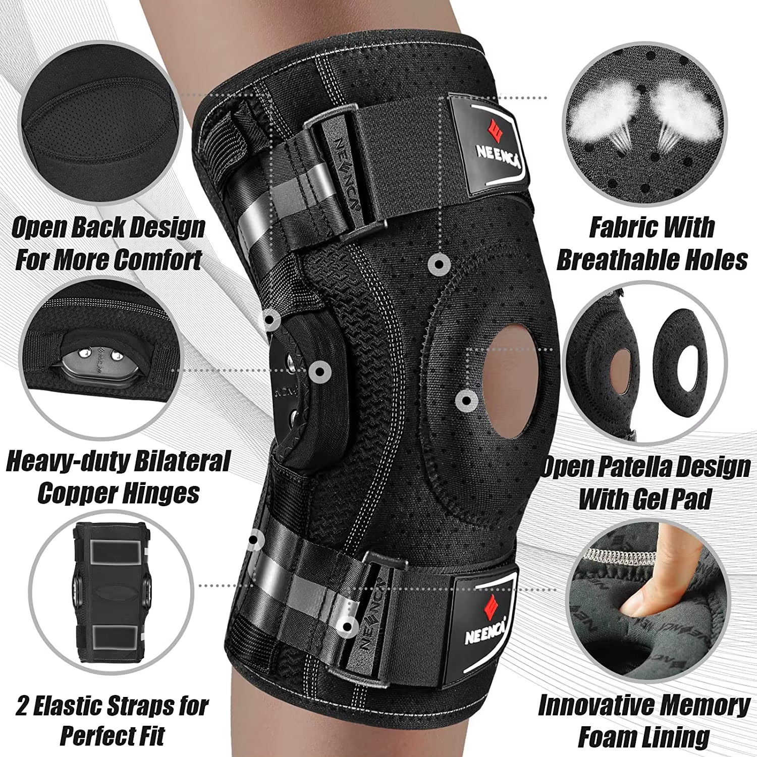 Knee Support with Side Stabilizers