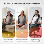 Cordless Neck Back Massager with Heat, 4D Shiatsu Shoulder Massager for Pain Relief, Gifts for Mom Dad