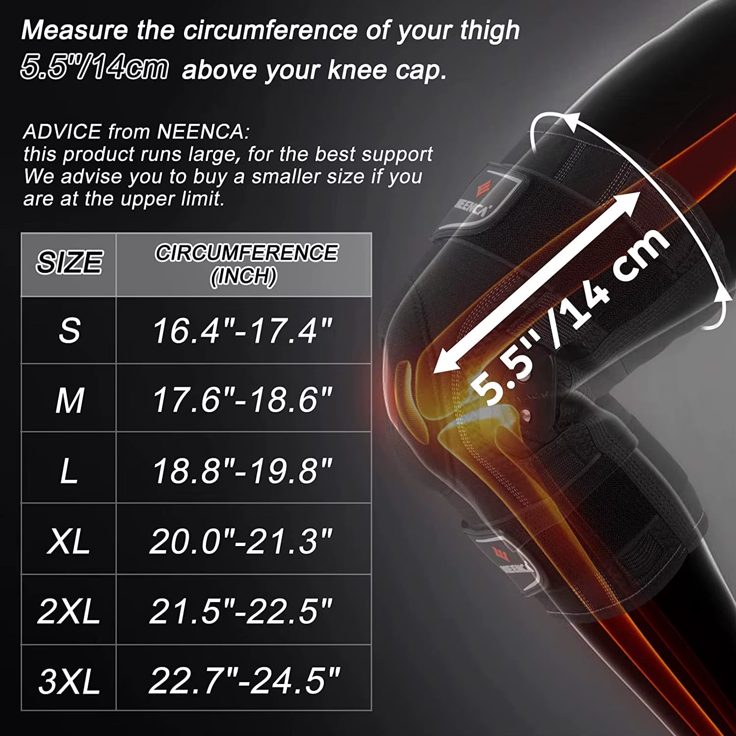Knee Support with Side Stabilizers