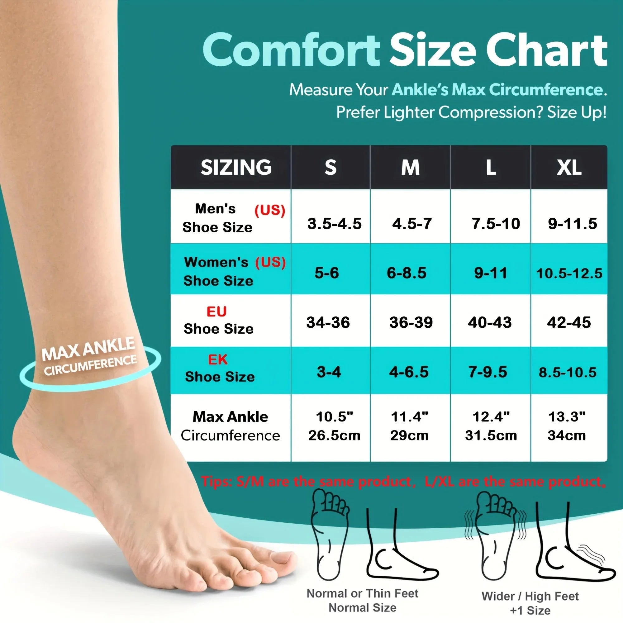 Ankle Compression Sleeves